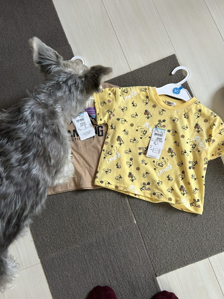 西松屋こども服とラテ