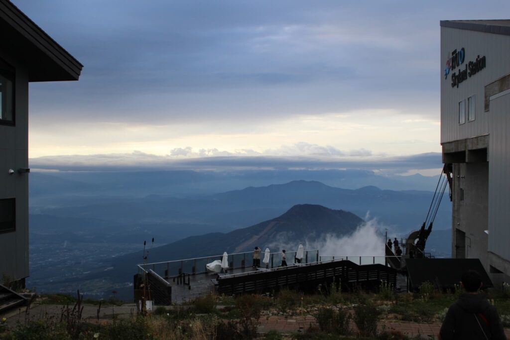 上から見た展望デッキ